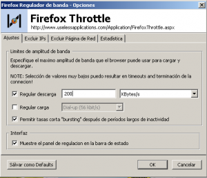 firefox throttle