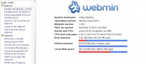 webmin inicio