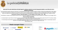 Falso mensaje de la policía española