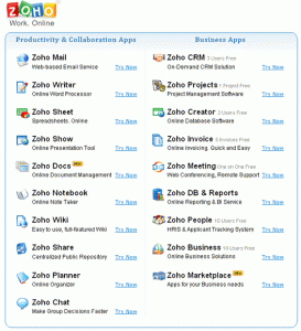 ZOHO - Tu suite de ofimatica online