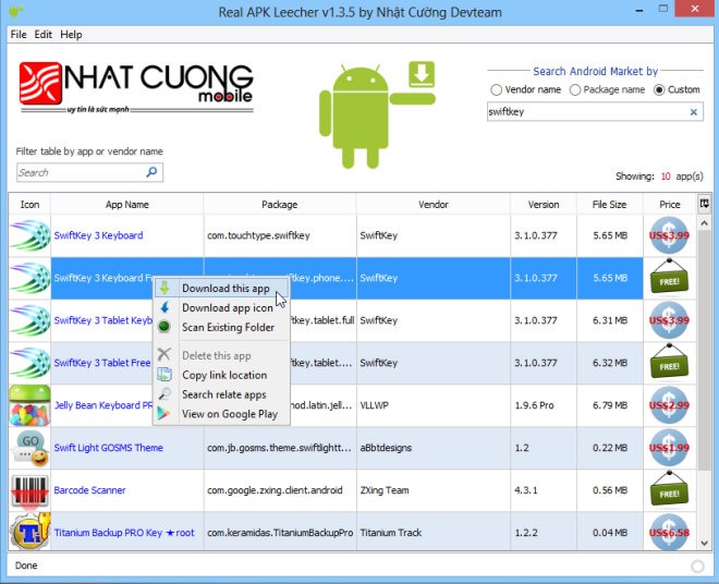 Descargar apk de una aplicacion de Google Play en el PC