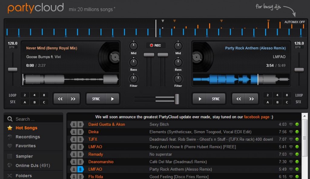 PartyCloud, un VirtualDJ online con el catálogo de SoundCloud