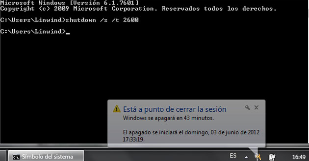 apagado programado windows 7