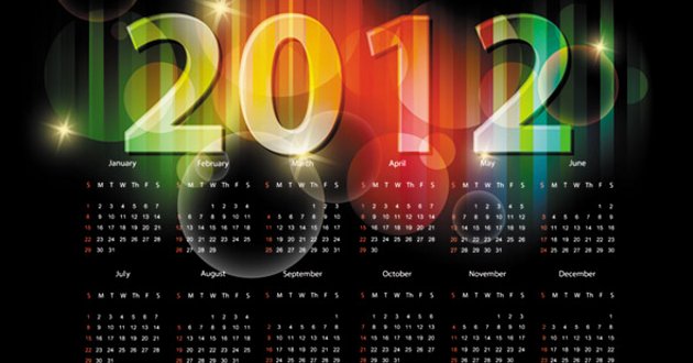 calendario 2012 vectorizado