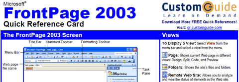 FrontPage 2003 Hoja de trucos