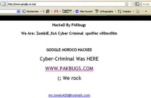 google marruecos hack